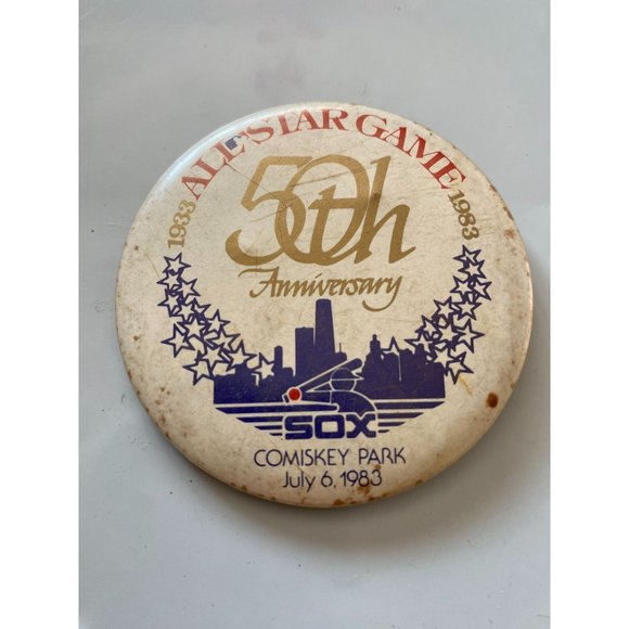 50th Anniversary All Star Game 1933-1983 Pinback Button, Chicago White Sox - Picture 1 of 4